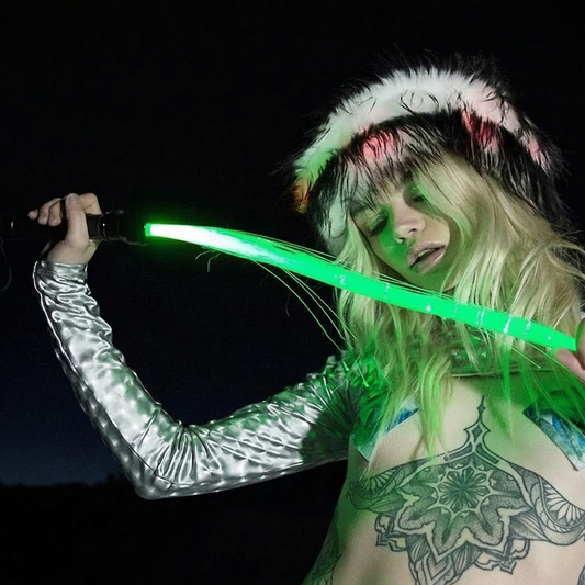 LED Fiber Optic Whip - Rechargeable Rave Toy