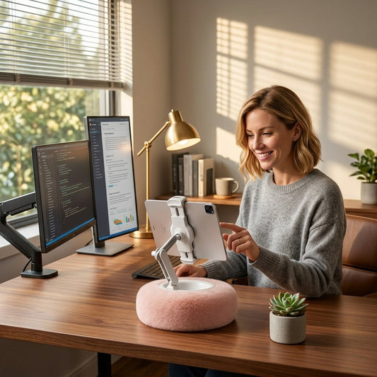 Tablet Pillow Stand with Snack Bowl