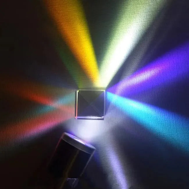 Dichroic Prism Cube - Rainbow Suncatcher
