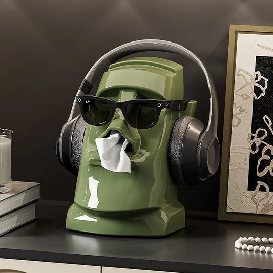 Moai Tissue Box Cover - Novelty Decor