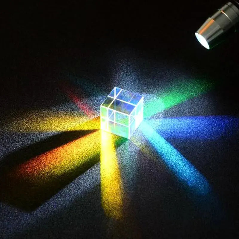 Dichroic Prism Cube - Rainbow Suncatcher