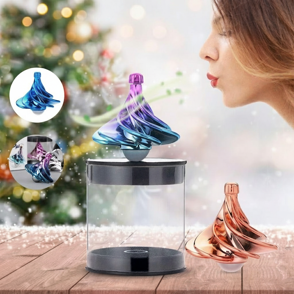 Wind-Powered Spinning Top - Kinetic Desk Toy