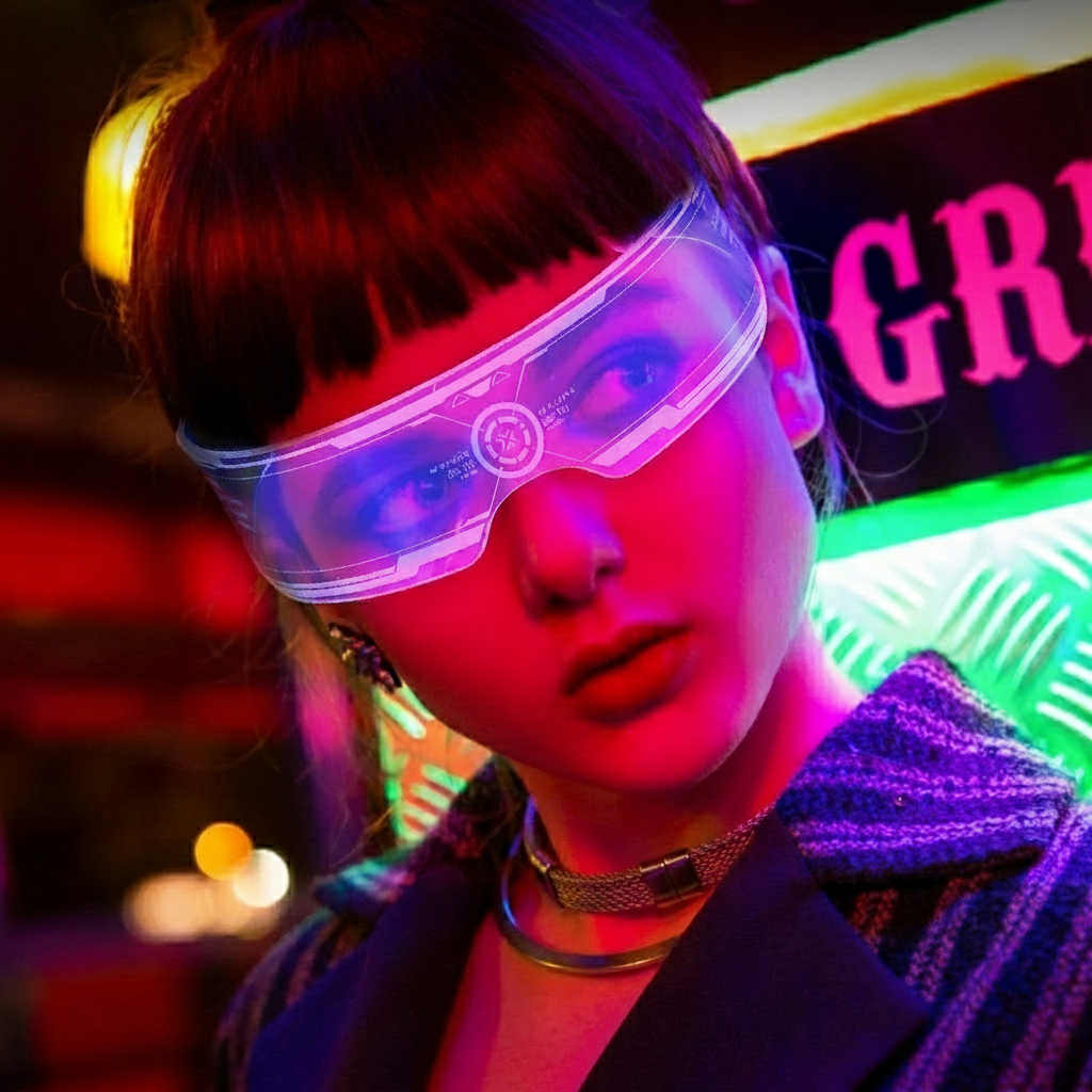 LED Cyberpunk Glasses - 7 Color Modes