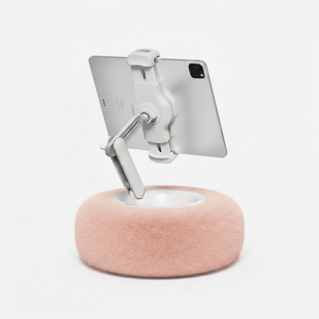 Tablet Pillow Stand with Snack Bowl