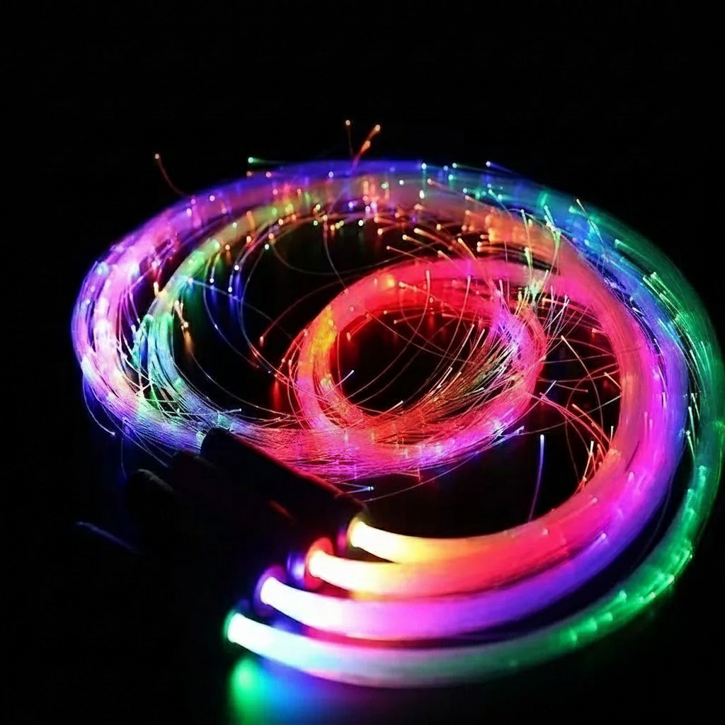 LED Fiber Optic Whip - Rechargeable Rave Toy