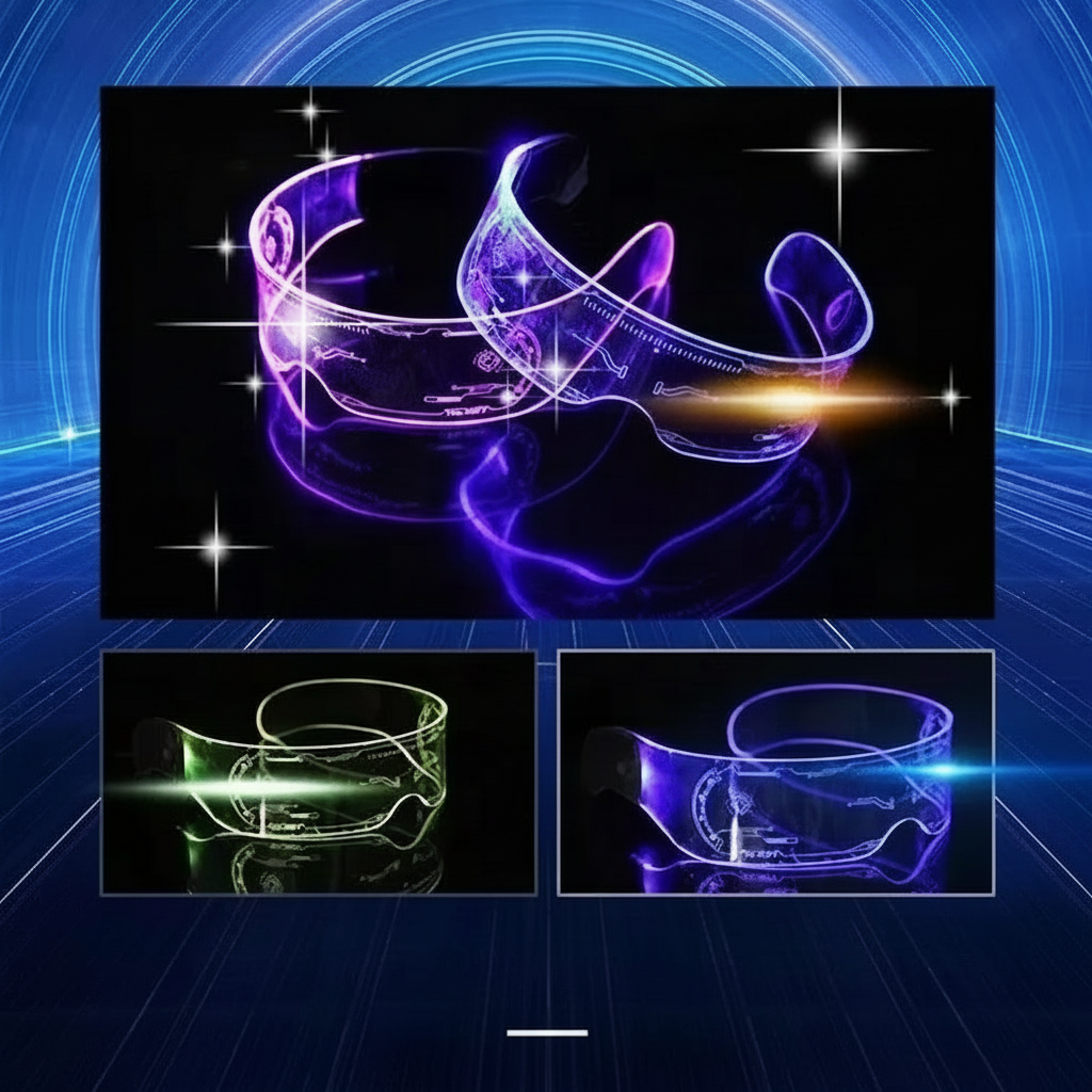 LED Cyberpunk Glasses - 7 Color Modes