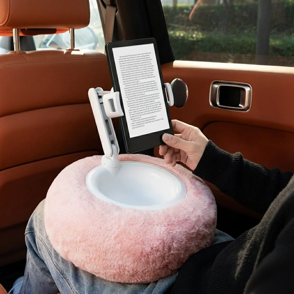 Tablet Pillow Stand with Snack Bowl