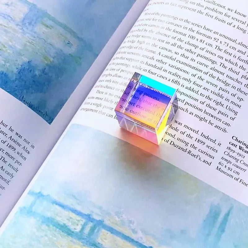 Dichroic Prism Cube - Rainbow Suncatcher