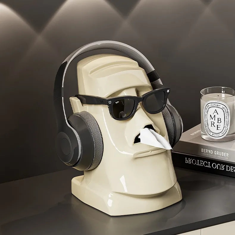 Moai Tissue Box Cover - Novelty Decor