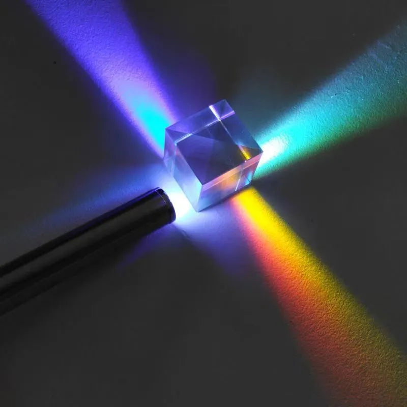 Dichroic Prism Cube - Rainbow Suncatcher