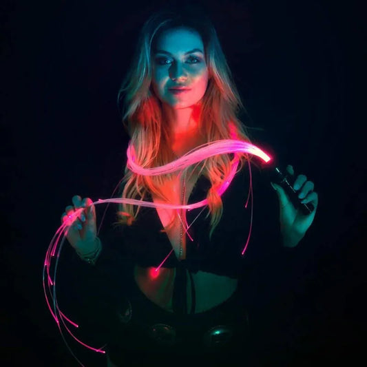 LED Fiber Optic Whip - Rechargeable Rave Toy