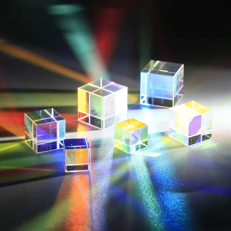 Dichroic Prism Cube - Rainbow Suncatcher