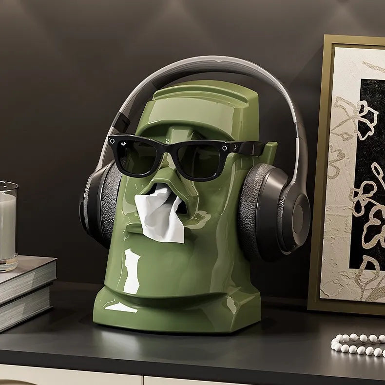 Moai Tissue Box Cover - Novelty Decor